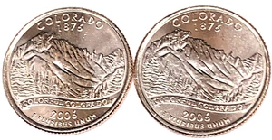 # C2979 COLORADO STATEHOOD QUARTERS, P & D from MINT ROLLS - Picture 1 of 2