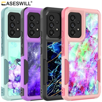 For-Samsung Galaxy A04s A13 A53 5G Shockproof Patterned Case + Screen Protector - Image 1 of 4