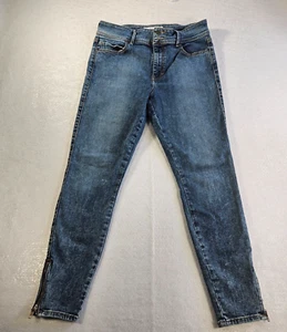 Guess Ankle Zip Jeans Womens Size 30 Blue Stretch Denim Classic Casual Basic - Picture 1 of 14