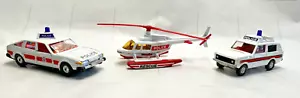 Vintage Corgi Lot - Police Rover 3500 Range Rover Vigilant Jet Ranger Helicopter - Picture 1 of 20