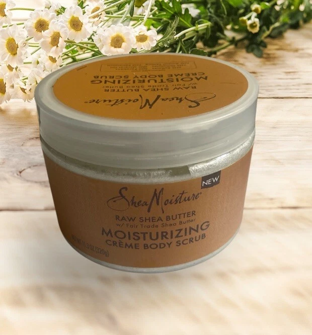 SheaMoisture 生乳木果油面霜身体磨砂保湿去角质适用于 Dul — 第 1/4 张图片