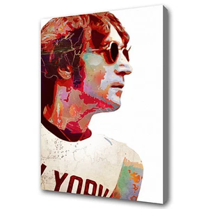 Pintura al óleo de John Lennon 28x16, NO una impresión o póster, resumen de los Beatles mccartney - Imagen 1 de 1