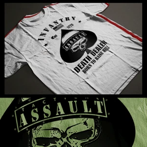 Camiseta de combate militar soldado de infantería pelotón guerrero ee. uu. Camiseta de bandera - Imagen 1 de 1