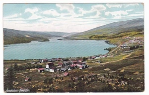 Cartolina antica Aredalen Svezia / vista occhio d'uccellino / Valle dell'Are - Foto 1 di 2