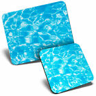 Mausmatte & Untersetzer Set - blaues Wasser Pool Schwimmurlaub #8805