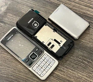 Nokia 6300 classic Full Housing Cover Silver With Buttons - Picture 1 of 4