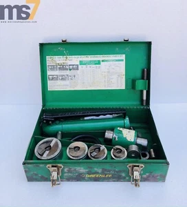 GREENLEE 7506 HEAVY DUTY SLUG SPLITTER HYDRAULIC KNOCKOUT PUNCH SET W/5 DIE SET - Picture 1 of 14