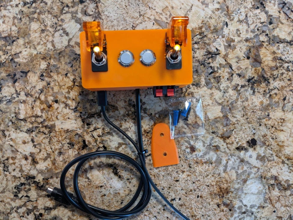 Customizable Apex Neptune Breakout Box 2x Lighted Toggle Switches Push Terminal - Image 1 of 4
