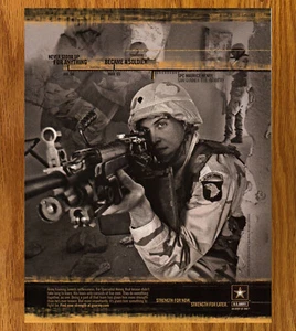 US Army Strength for Now Strength for Later -Gioco Stampa Pubblicità Poster Promo Art 2006 - Foto 1 di 3
