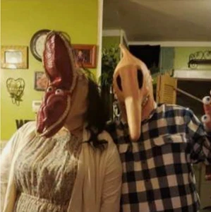 Maschera Barbara e Adamo coppia cosplay Halloween testa intera maschere costume horror - Foto 1 di 38