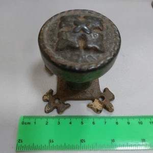 Kirkpatrick 1089 Round Rim Door Knobs Antique Reclaimed Salvage Cast Iron - Picture 1 of 6