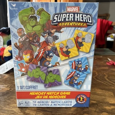 MARVEL Super Hero Adventures Memory Match Game 72 Cards Kids Educational - Image 1 of 4
