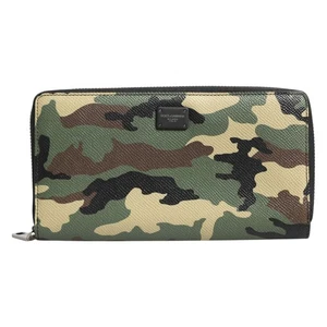 DOLCE & GABBANA Wallet Multicolor Camouflage Logo Zip Around Continental 760usd - Picture 1 of 9