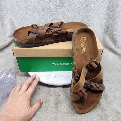 White Mountain Shoes Womens Size 8 Harrington Brown Leather Sandals *NWOT* - Image 1 of 4