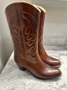 Vintage 1960s Winter Fleece Rain Rubber Western Cowgirl Boots Heels Rockabilly 9 - Picture 1 of 9