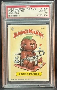 1986 GARBAGE PAIL KIDS SERIES 5 #183B PINNED PENNY PSA 10 GEM MINT - Picture 1 of 2