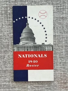 1940 Washington Nationals / Senators Spring Training Roster Guide Sharp! - Picture 1 of 3