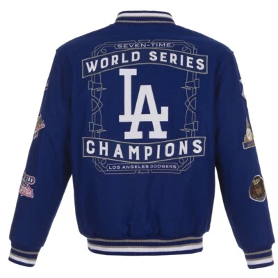 MLB Los Angeles Dodgers World Series Champion Wool Jacket Royal blue Embroidere - Image 1 of 4