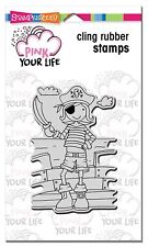 Stampendous Discontinued Pink Your Life Cling Stamp "WF Pirate Boy" PLCP10