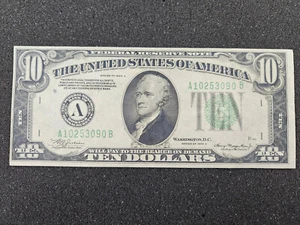 ๐ FR#2006 $10 1934-A Federal Reserve Note BOSTON DGS Dark Green Seal AU-UNC - Picture 1 of 7