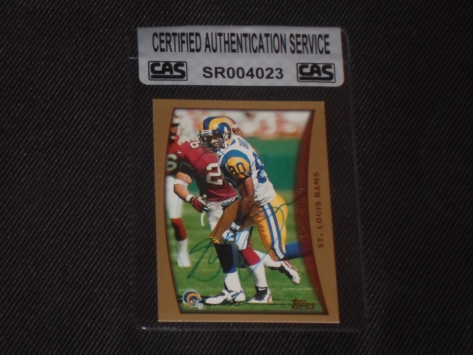 ISAAC BRUCE 1998 TOPPS SIGNED AUTOGRAPHED CARD #260 ST. LOUIS RAMS CAS AUTHENTIC - Image 1 of 1