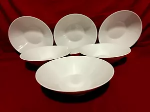 Ikea 21986 Sweden Set Of 6 White Pasta/Salad Bowls 8 1/2" - Picture 1 of 2