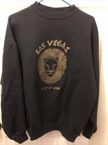 mickey unlimited las vegas “Keep It Wild” Gold Lion Head sweatshirt - Picture 1 of 4