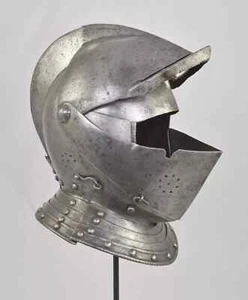 Casco medieval cerrado listo para la batalla moisés calibre 14 caballero armadura casco Navidad - Imagen 1 de 4