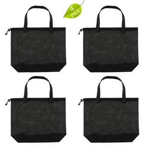 Resuable 4pack Cute Mesh Tote Plool Bagsmesh Beach Bags With Drawsting For Kid's - Picture 1 of 7