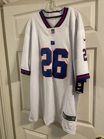 New York Giants Saquon Barkley #26 Nike Men's Official NFL Player Game Jersey Cover