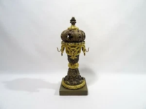 ANCIEN PORTE MONTRE A GOUSSET EN BRONZE WATCH HOLDER UHRHALTER - Picture 1 of 12
