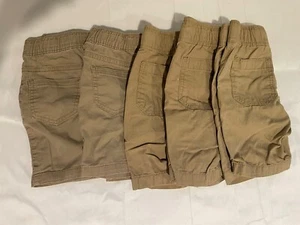 Children’s Place Kids 365 Boys Khaki Uniform Shorts Size 4 Lot 5 Pair - Picture 1 of 5