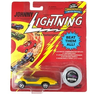 Johnny Lightning Commemorative Custom Spoiler Car Yellow Diecast 1/64 Scale - Picture 1 of 6