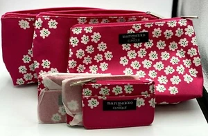 MARIMEKKO for CLINIQUE Pink Makeup Cosmetic Bag + Mini coin bag Choose Qty NEW - Picture 1 of 13