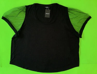 DKNY Women’s Short Sleeve T-Shirt Size 3XL Black MSRP $59.00 New - Image 1 of 4