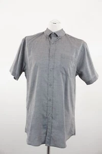Cedarwood State Casual Shirt L KW42 Gray Short Sleeve Button-Down Tailored B924 - Picture 1 of 5