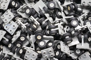 Soporte de 15 ruedas dobles Lego gris 2x2 - pasadores sólidos con ruedas de lanzadera espacial inv 250 - Imagen 1 de 1