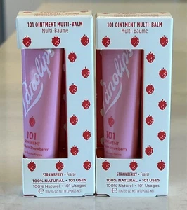 Lanolips 101 Ointment Multi-Balm Strawberry Lip Balm Lanolin (2) 0.35oz Each - Picture 1 of 6