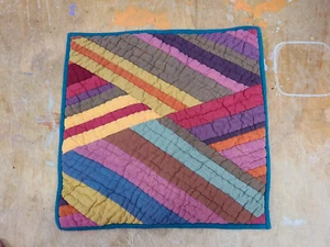 The Company Store "Colorful Stripes Patchwork" Quilted 18" Sham - Picture 1 of 3