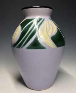 Gorgeous Rare Antique Japanese Art Deco Purple Matte Vase - Marked Unknown Maker - Picture 1 of 12