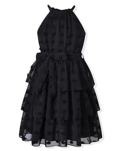 10 Years Girls Dress Girls Summer Halter Neck Dress Casual Chiffon Sleeveless... - Picture 1 of 8