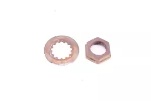 03-05 Yamaha YZ450 450F 2005 OEM piñón delantero bloqueo tuerca arandela Y146 - Imagen 1 de 3