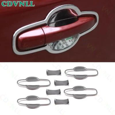 Guarnição de moldura de maçaneta lateral externa prata cromada para Volvo S60 2019-2024 8 peças - Imagem 1 de 4