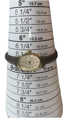 Timex Cavatina Women's Watch Vintage Oval Gold Tone, Leather band, New battery - Image 1 of 4