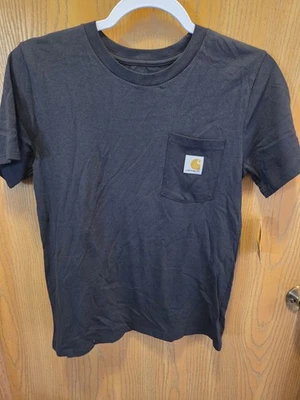 Camiseta de bolso New Boy's média (10/12), preta CARHARTT. - Imagem 1 de 3
