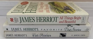 James Herriot Lot of 3 Books Cat Dog Stories HC All Things Bright and Beautiful - Picture 1 of 9