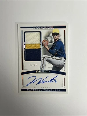 Josh Knoth 2025 National Treasures Clutch Factor Patch Auto Holo Silver /25 KG - Image 1 of 2