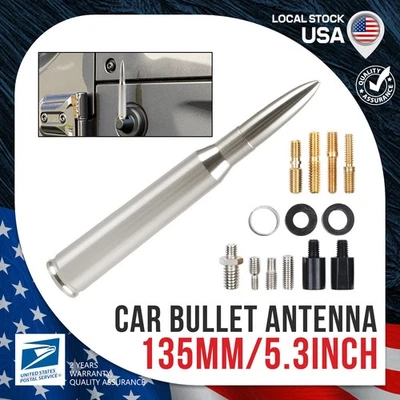 New 5.3inch Aluminum Gunmetal Silver Antenna Fit For Ford F-450 Super Duty Foto 1 de 4