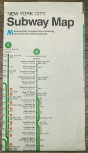 Vtg New York City Subway Map, MTA folding paper 1979 - revised 1985, 1st print - Photo 1/14