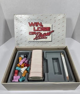 Juego de mesa ganar, perder o dibujar de Milton Bradley MB de colección 1987 piezas faltantes - Imagen 1 de 4